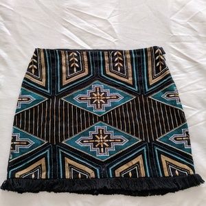 Front embellished skirt